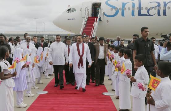 President the highest honour in Bahrain on arrival at Katunayake 1