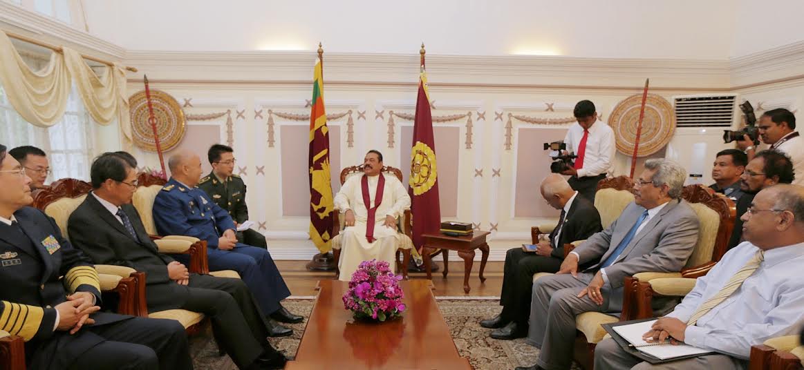 Chinas Highest Military Delegation Calls on President Rajapaksa 1