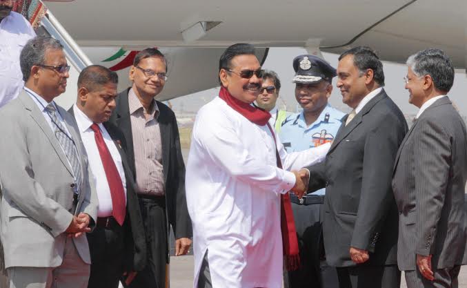 President Rajapaksa Arrives in New Delhi 1