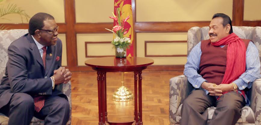 Namibian Prime Minister meet HE mahinda Rajapaksa
