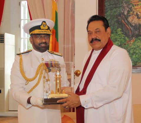 Navy Commander Admiral Jayanath Colombage calls on President 