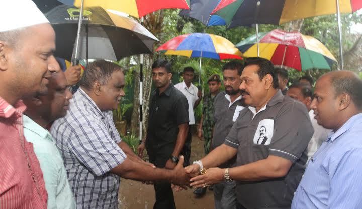 President on an Inspection Visit to Aluthgama and Beruwala 