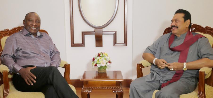 South African Deputy President calls on President Rajapaksa 