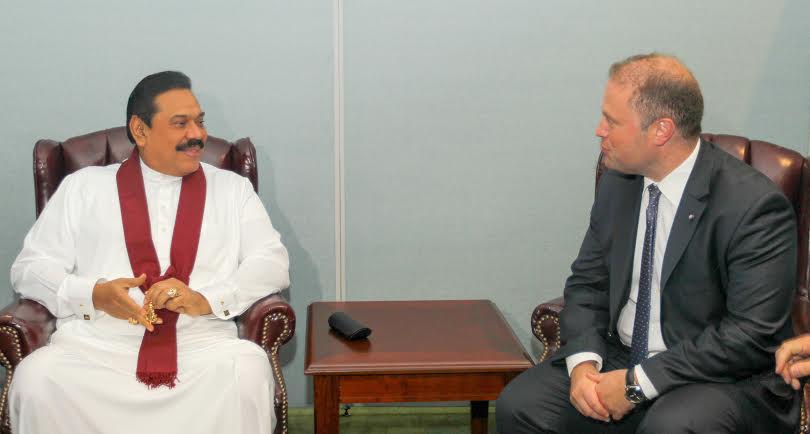 HE Rajapaksa and Malta PM Meet to Discuss CHOGM 