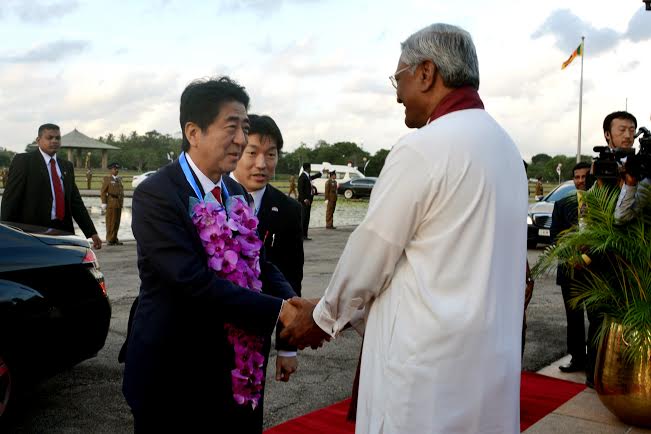 Japans-prime-minister-Shinzo-Abe at parliament Sri Lanka