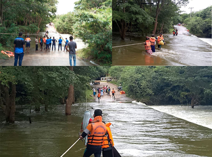 අයහපත් කාලගුණික තත්වය හමුවේ පීඩාවට පත් මහජනතාවට සහන සැලසීමට නාවික හමුදා සහන කණ්ඩායම් සීරුවෙන්