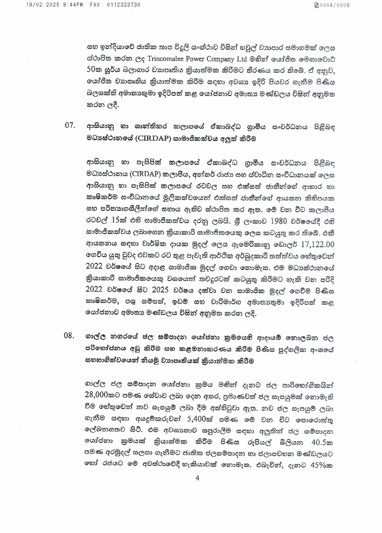 Cabinet Decisions on 19.02.2025 page 0004