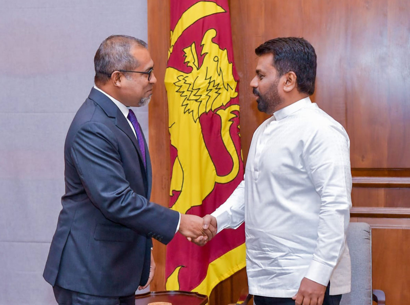 ජනපති සහ මාලදිවයින් විදේශ කටයුතු අමාත්‍ය අතර හමුවක්