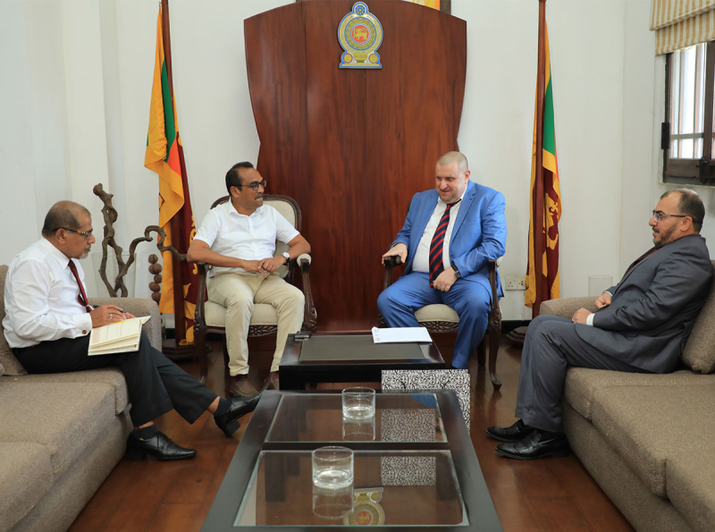 බිමල් රත්නායක අමාත්‍යවරයා සහ පලස්තීන තානාපති  අතර විශේෂ හමුවක්