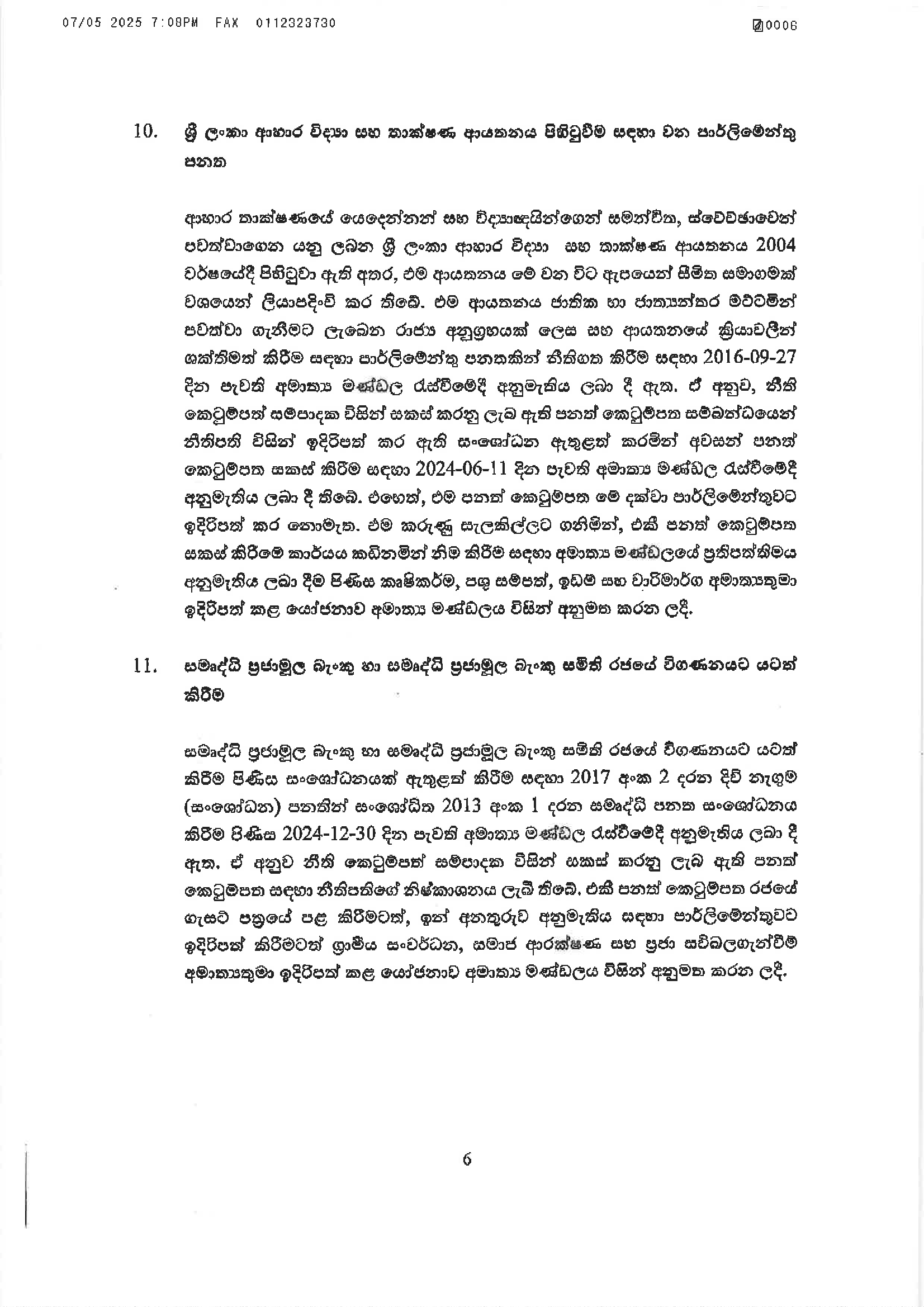 Cabinet Decisions on 07.05.2025 6 of 7