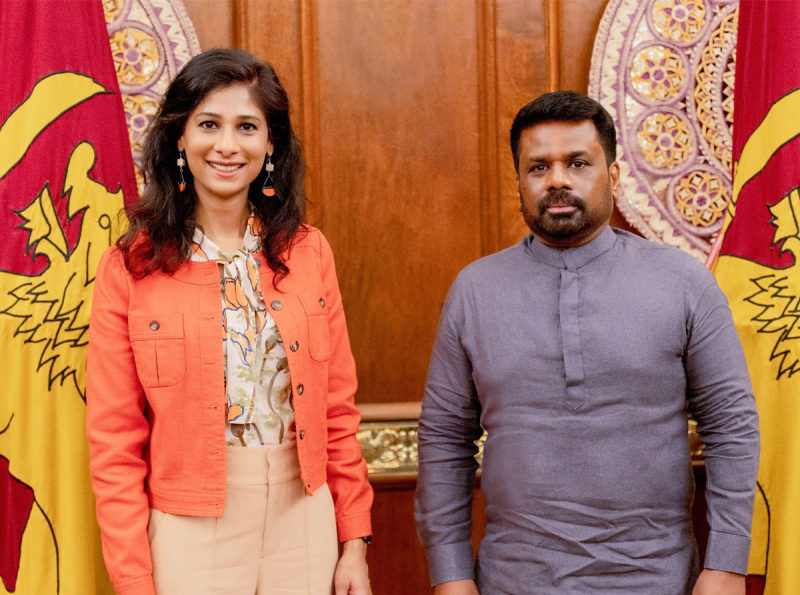 ජනපති සහ  ජාත්‍යන්තර මූල්‍ය අරමුදලේ නියෝජ්‍ය කළමනාකාර අධ්‍යක්ෂ ආචාර්ය ගීතා ගෝපිනාත් හමුවෙයි
