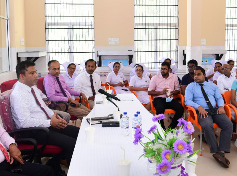 සෞඛ්‍ය හා ජනමාධ්‍ය අමාත්‍යවරයා තඹුත්තේගම මූලික රෝහලේ විශේෂ නිරීක්ෂණ චාරිකාවක