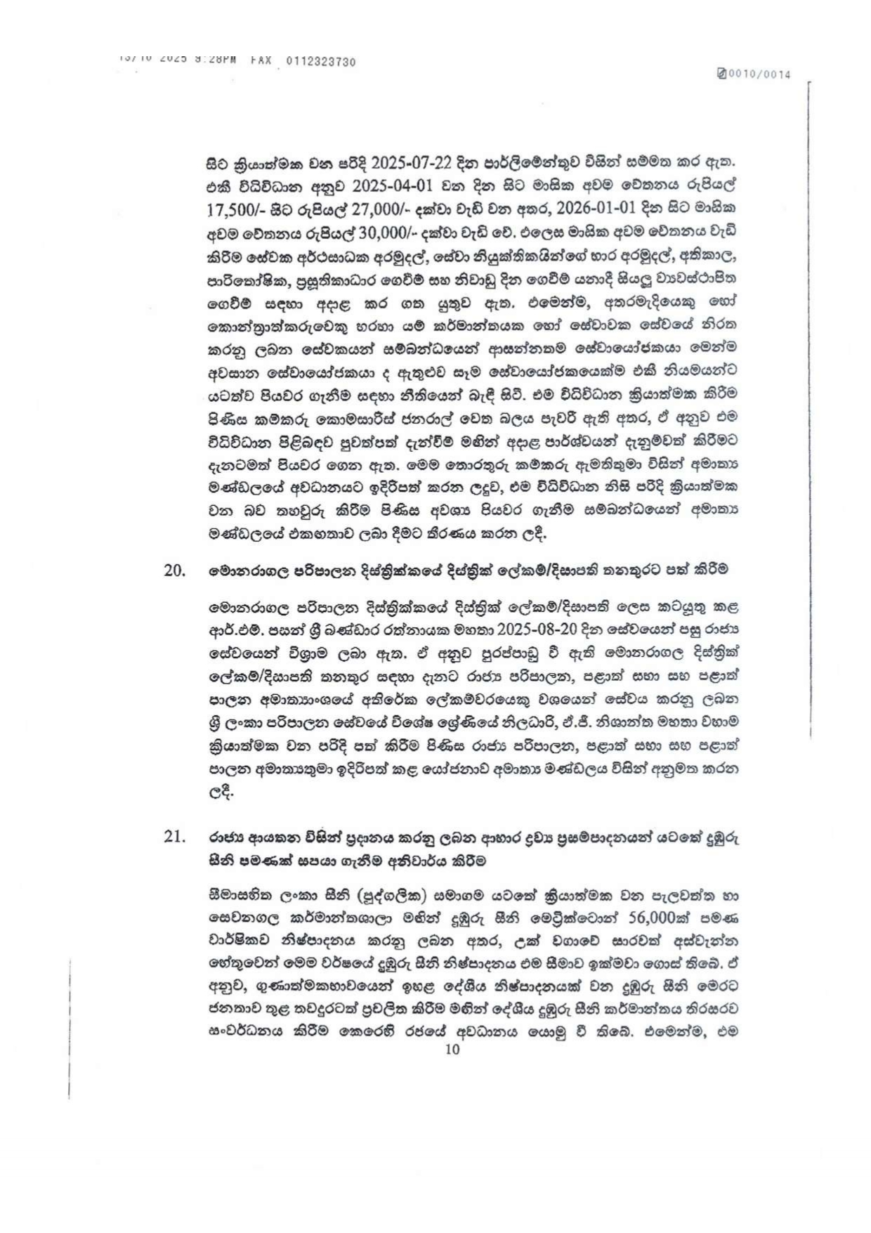 Cabinet Decisions on 13.10.2025 page 0010