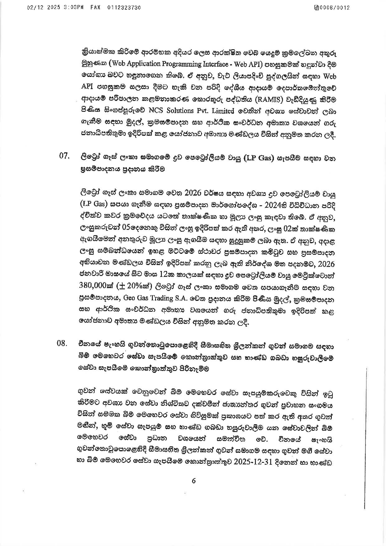 Cabinet Decisions on 01.12.2025 S 1 page 006