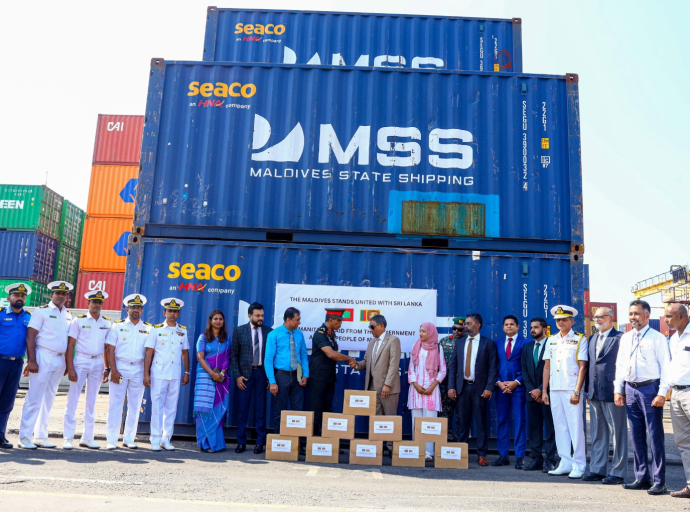 මාලදිවයිනෙන් ශ්‍රී ලංකාවට ටින් කළ ටූනා මාළු පෙට්ටි 25,000ක  පරිත්‍යාගයක් 