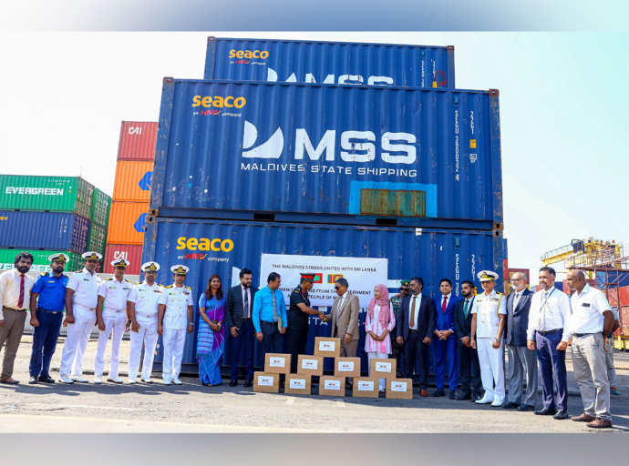 මාලදිවයිනෙන් ශ්‍රී ලංකාවට ටින් කළ ටූනා මාළු පෙට්ටි 25,000ක  පරිත්‍යාගයක් 