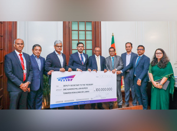 ‘Rebuilding Sri Lanka’ අරමුදලට Colombo West International Terminal (Private) Limited වෙතින් මූල්‍යමය පරිත්‍යාගයක්  
