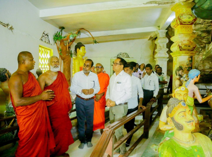 දිඹුලාගල අරණ්‍ය සේනාසන ලෙන් විහාරවල සංරක්ෂණ කටයුතු කඩිනම් කෙරේ