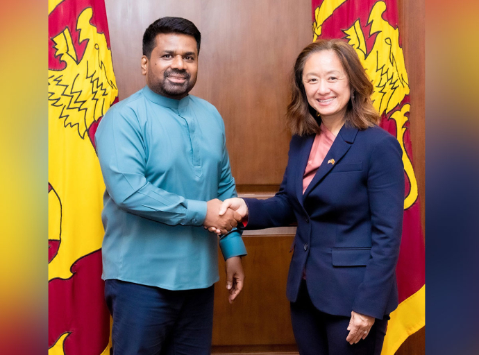 සේවය නිම කර දිවයිනෙන් පිටත්ව යන ඇමරිකා එක්සත් ජනපද තානාපති  ජූලි චන්ග් මහත්මිය ජනපති හමු වෙයි