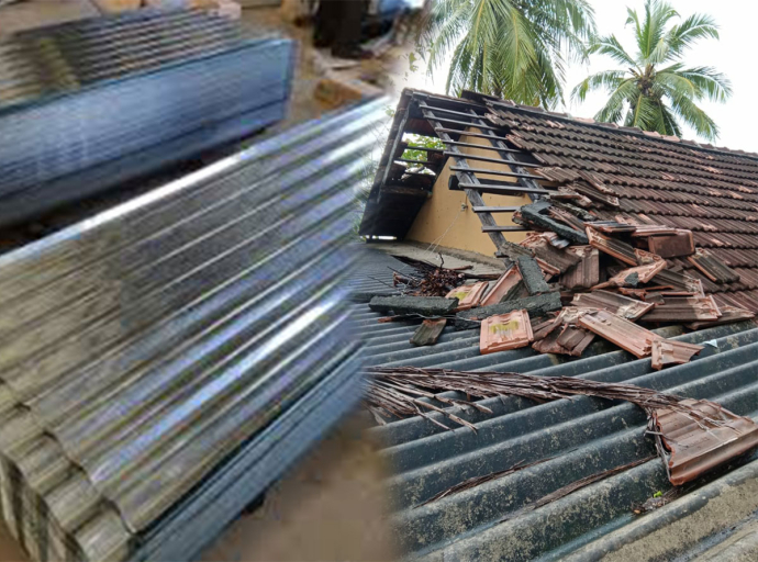 දිරාපත් වූ පේලි නිවාස අලුත් වැඩියාවට රුපියල් ලක්ෂ 825ක සෙවිලි තහඩු 