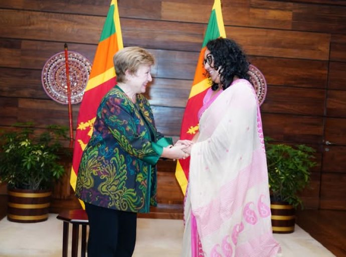 IMF කළමනාකාර අධ්‍යක්ෂිකා හා අග්‍රාමාත්‍ය හරිනි අමරසූරිය අතර හමුවක්
