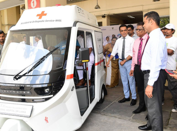කොළඹ ජාතික රෝහලේ හදිසි අනතුරු අංශයට ETX වර්ගයේ නවීන ත්‍රීරෝද රථයක්
