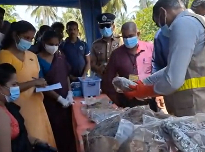 නඩු කටයුතු කටයුතු අවසන් වූ මත්ද්‍රව්‍ය තොගයක් වනාත විල්ලූව දහන උදුනේදී විනාශ කෙරේ