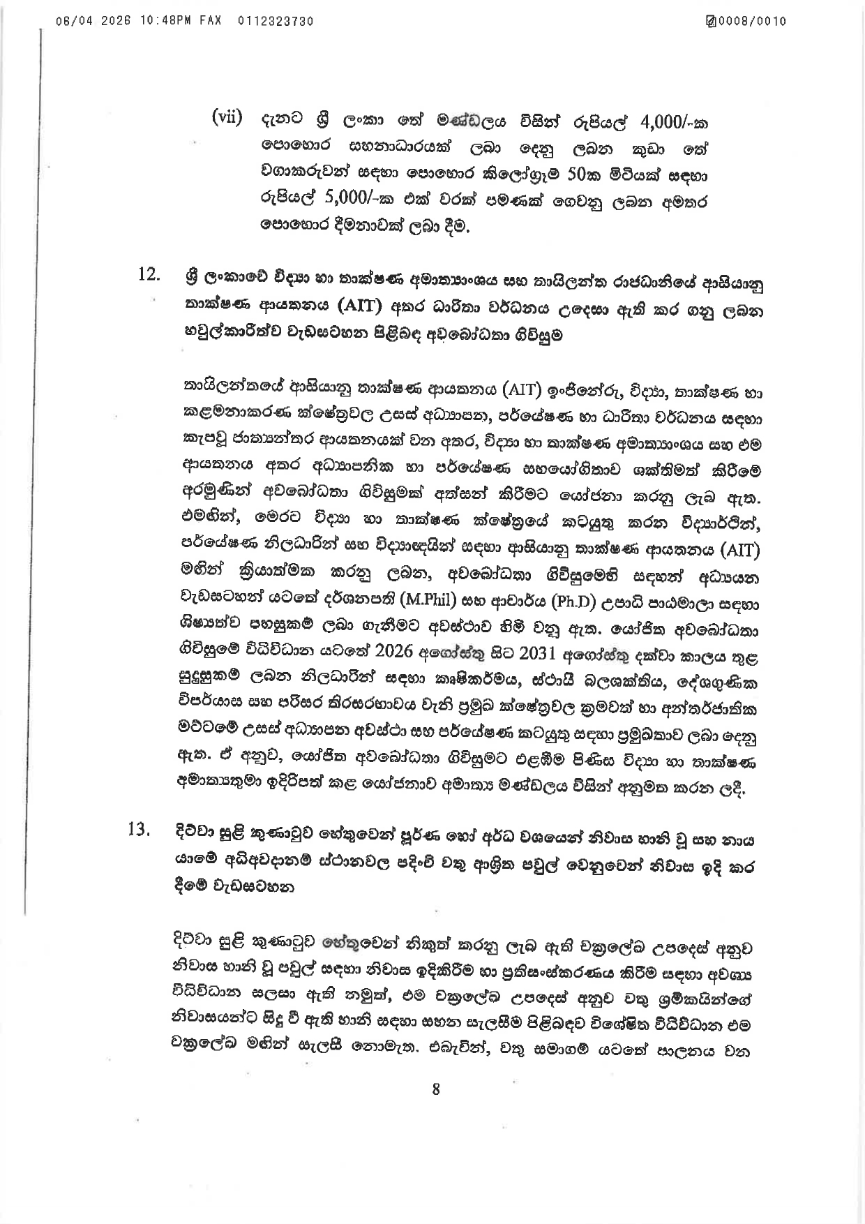Cabinet Decisions on 06.04.2026 page 0008