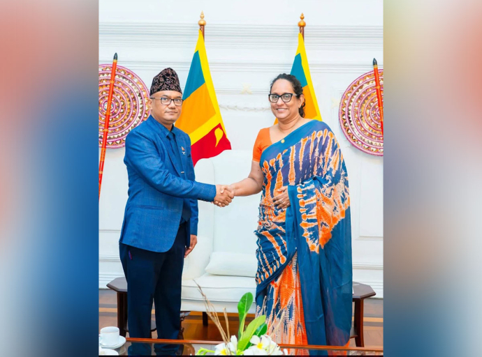 ශ්‍රී ලංකාවේ නේපාල තානාපතිවරයාගේ සේවය අග්‍රාමාත්‍යවරියගේ ඇගයීමට