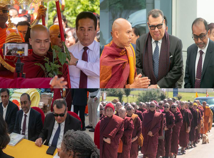 ශ්‍රී සර්වඥ ධාතූන් වහන්සේලා සහ ජය ශ්‍රී මහා බෝධි අංකුරය උතුරු ඇමරිකාවට වැඩම කරවයි