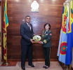 ආරක්‍ෂක ලේකම්වරයා සහ චීන තානාපති කාර්යාලයේ නව ආරක්ෂක උපදේශක අතර හමුවක්