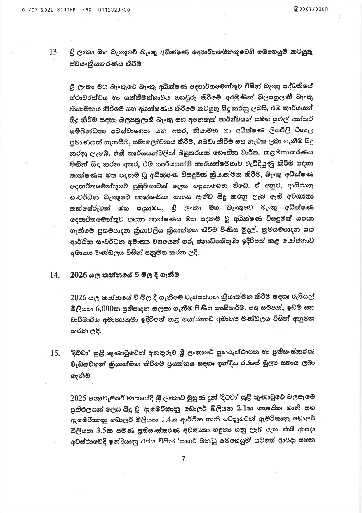 Cabinet Decisions on 30.06.2026 page 0007