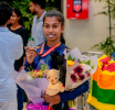 පදක්කම් 85ක් දිනූ ශ්‍රී ලංකා කරාතේ සංචිතයට ගුවන් තොටුපොළේදී උණුසුම් පිළිගැනීමක්