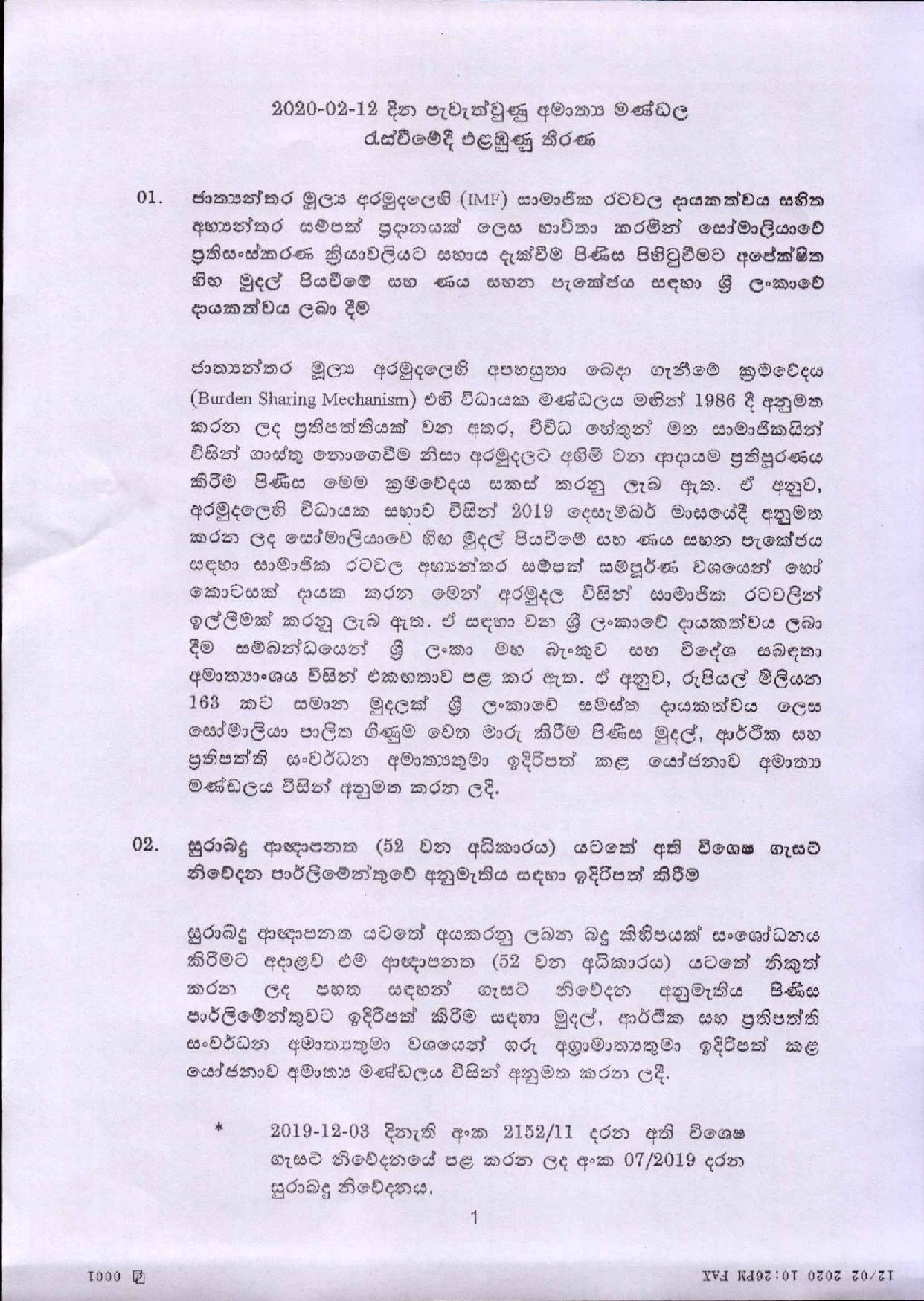 Cabinet Decision on 12.02.2020 page 001