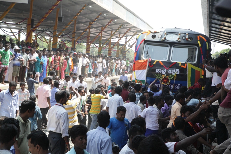 president opened  Jaffna railway station  4