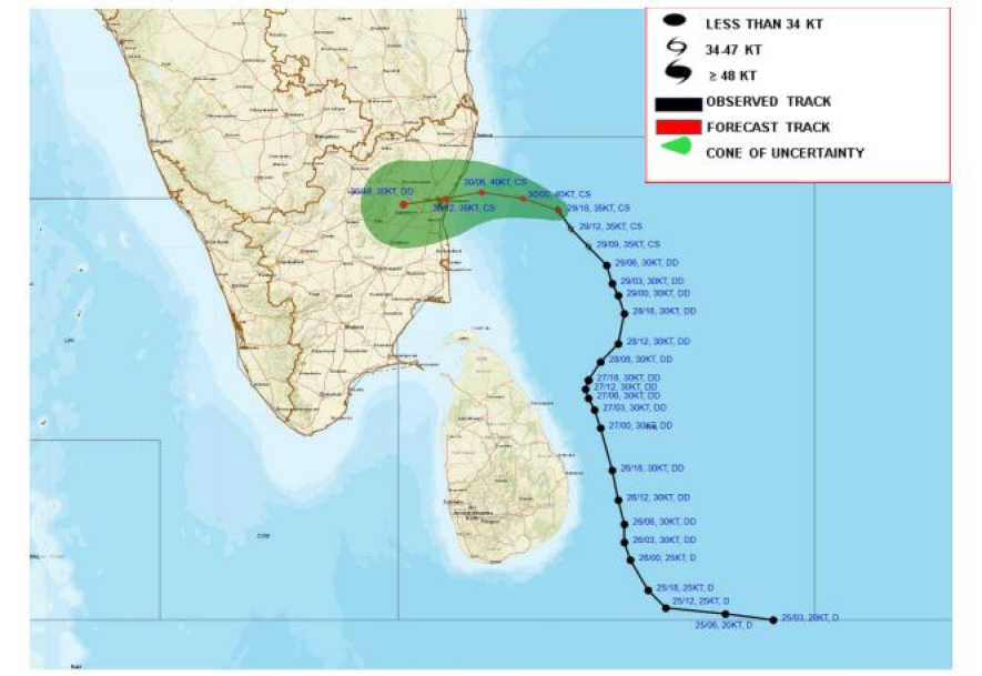 ෆෙන්ගල්(FENGAL) සුළිකුණාටුව පිළිබඳ අනතුරු ඇඟවීමේ නිවේදනය