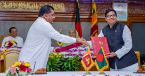 ශ්‍රී ලංකාව සහ බංග්ලාදේශය අතර නව ගිවිසුම් 12 කට අත්සන් තබයි