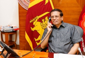 ජනපති සහ ඉන්දීය අගමැති දුරකථන සංවාදයක