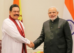 HE Rajapaksa and Indian PM Narendrs Modi Meet in New York